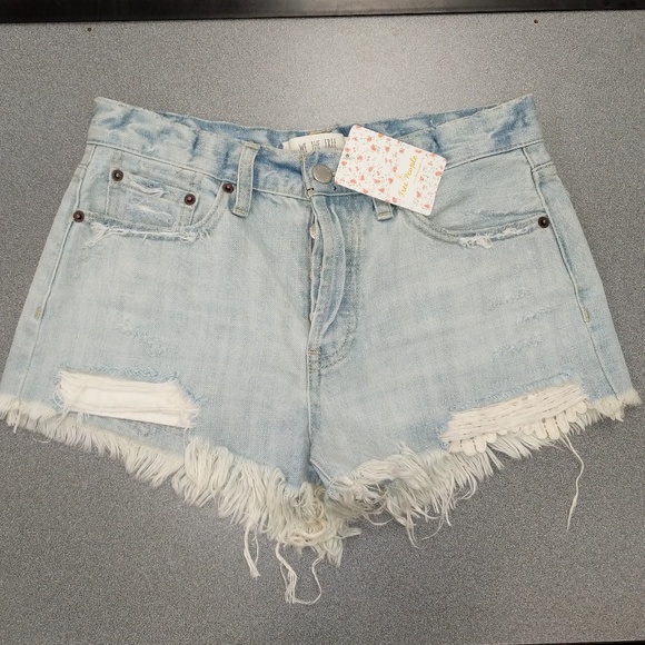 FREE PEOPLE Ripped Daisy Chain Shorts - Picture 3 of 6
